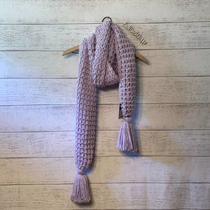 NWT Universal Thread Purple Chunky Knit Tassel Scarf